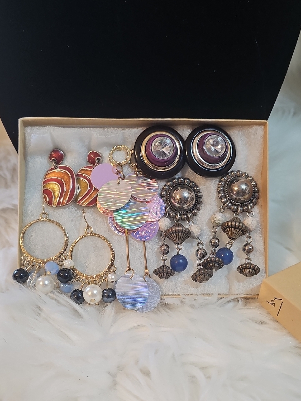 Assorted Multicolor Women’s Earring Set - Lot of 5 Pairs #51